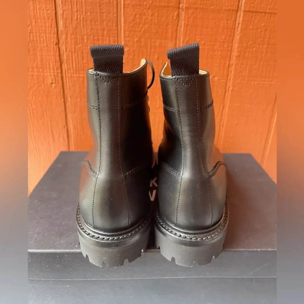 Blackstock & Weber Boots Men's Black Leather Commando Sole US:7:5 /UK:6.7 NEW